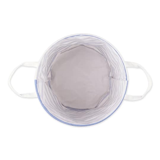 DII® Round Stripes PE-Coated Cotton Polyester Laundry Hamper